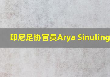 印尼足协官员Arya Sinulingga